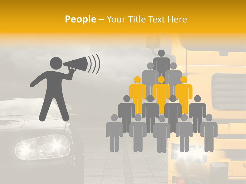 Auto Transport Sattelschlepper PowerPoint Template