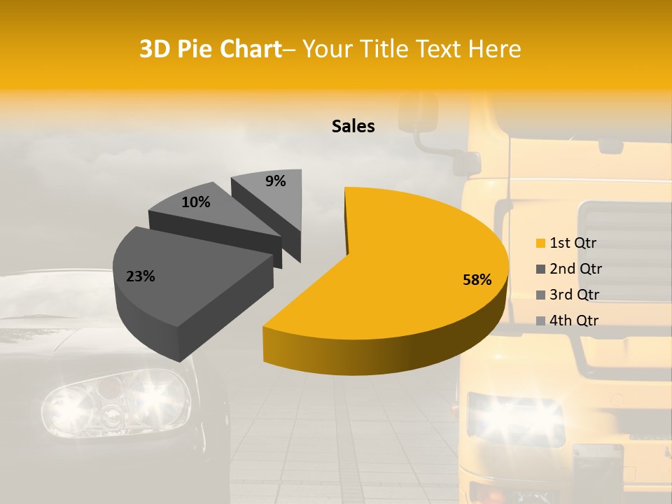 Auto Transport Sattelschlepper PowerPoint Template