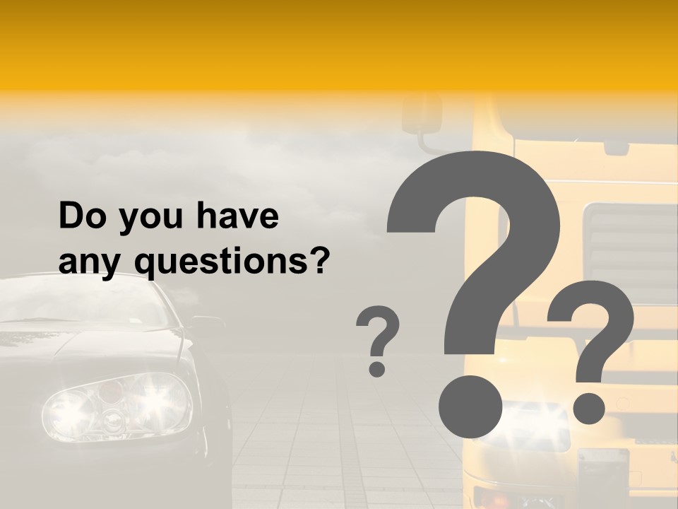 Auto Transport Sattelschlepper PowerPoint Template