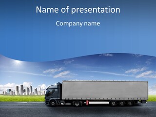 Fracht Wirtschaft Panorama PowerPoint Template