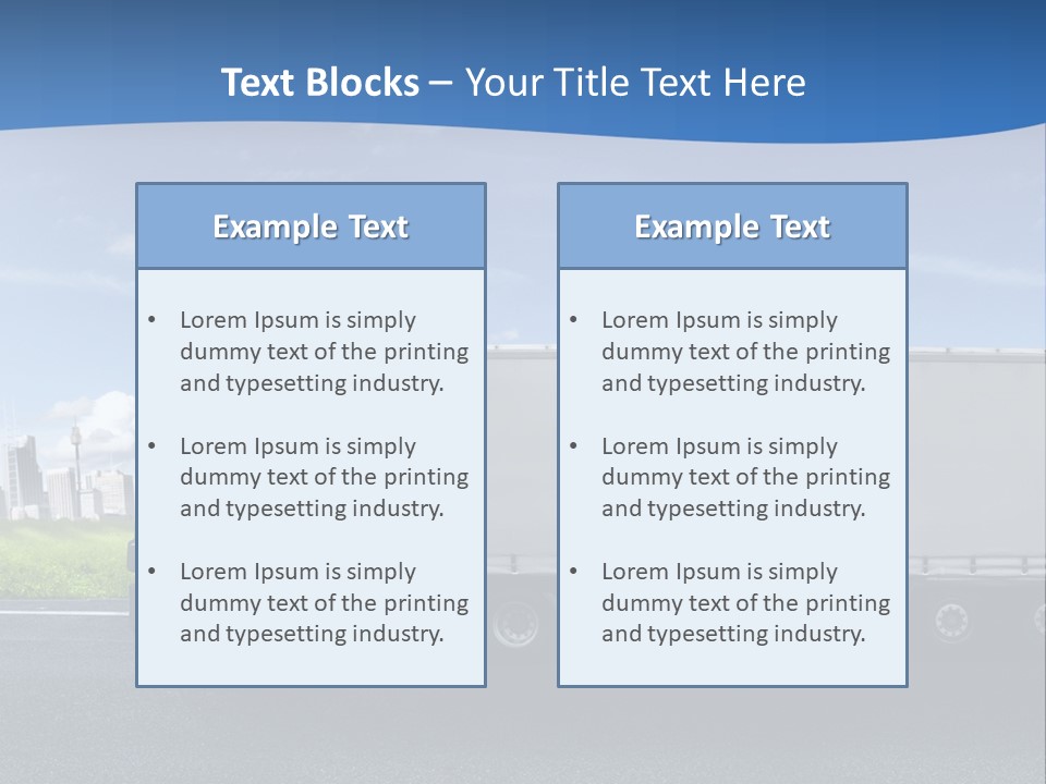 Fracht Wirtschaft Panorama PowerPoint Template