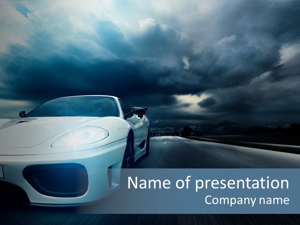 Rennwagen Beschleunigung Gef PowerPoint Template