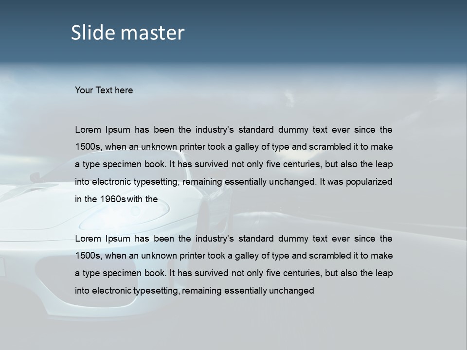 Rennwagen Beschleunigung Gef PowerPoint Template