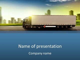 Seite Route Transport PowerPoint Template