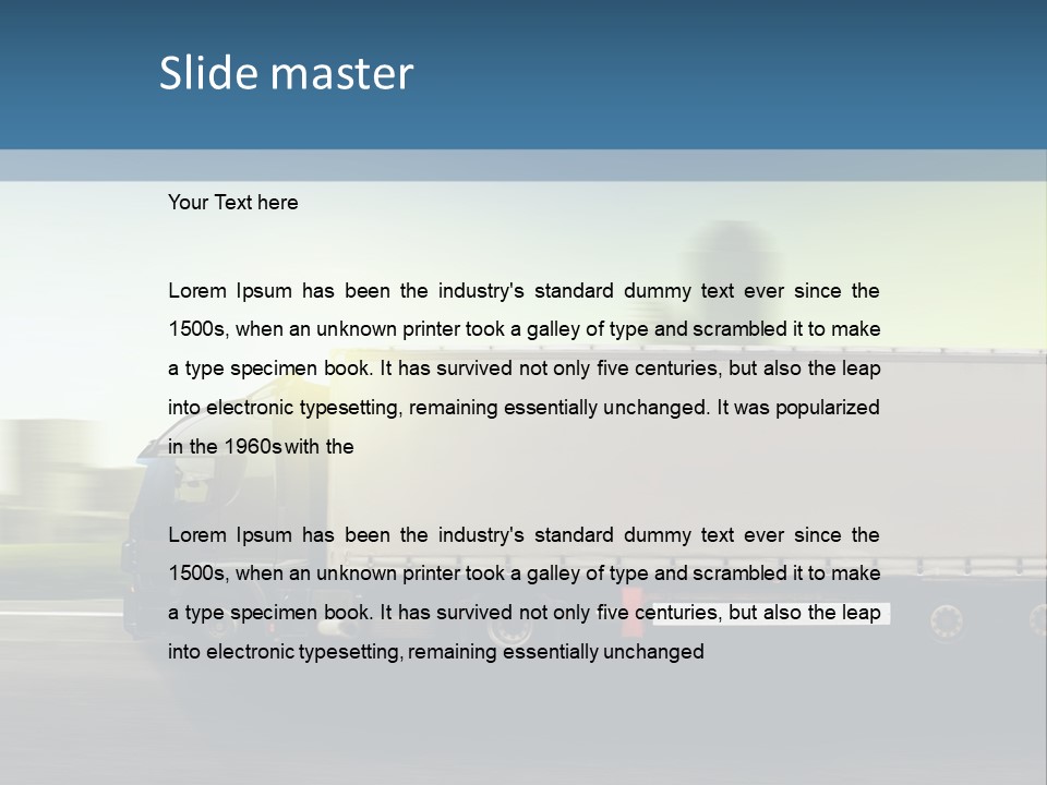 Seite Route Transport PowerPoint Template