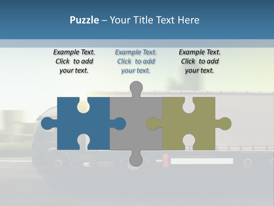 Seite Route Transport PowerPoint Template