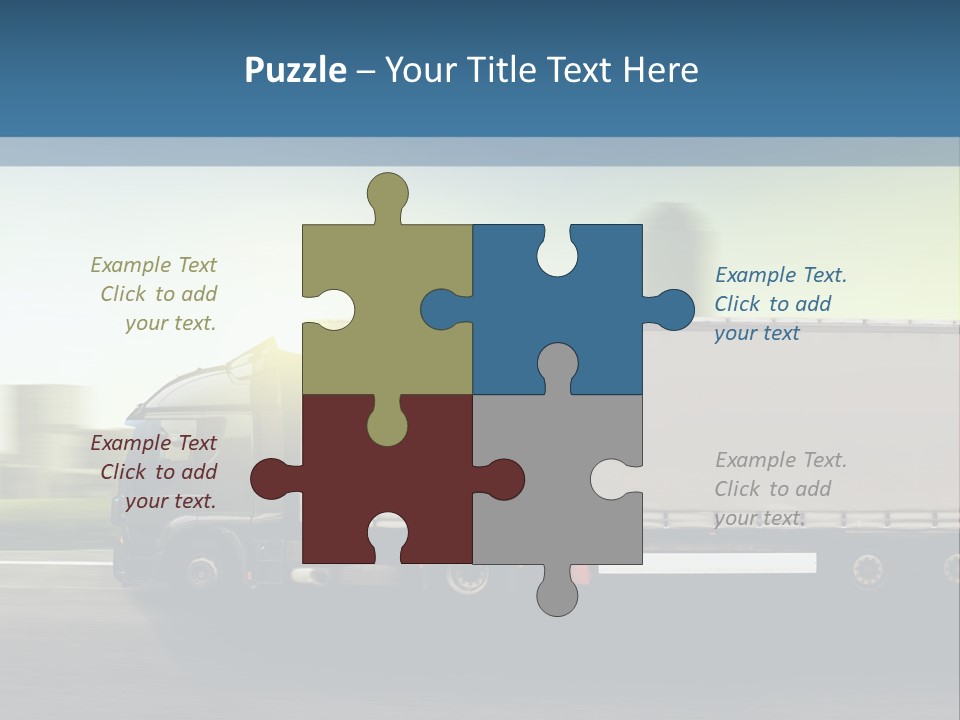 Seite Route Transport PowerPoint Template