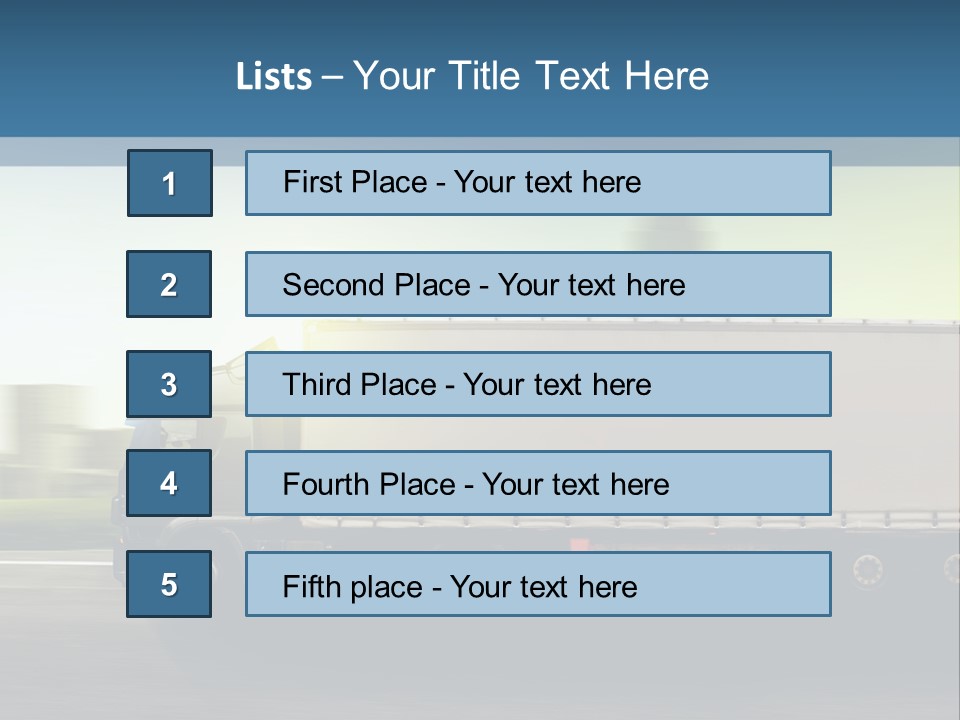 Seite Route Transport PowerPoint Template