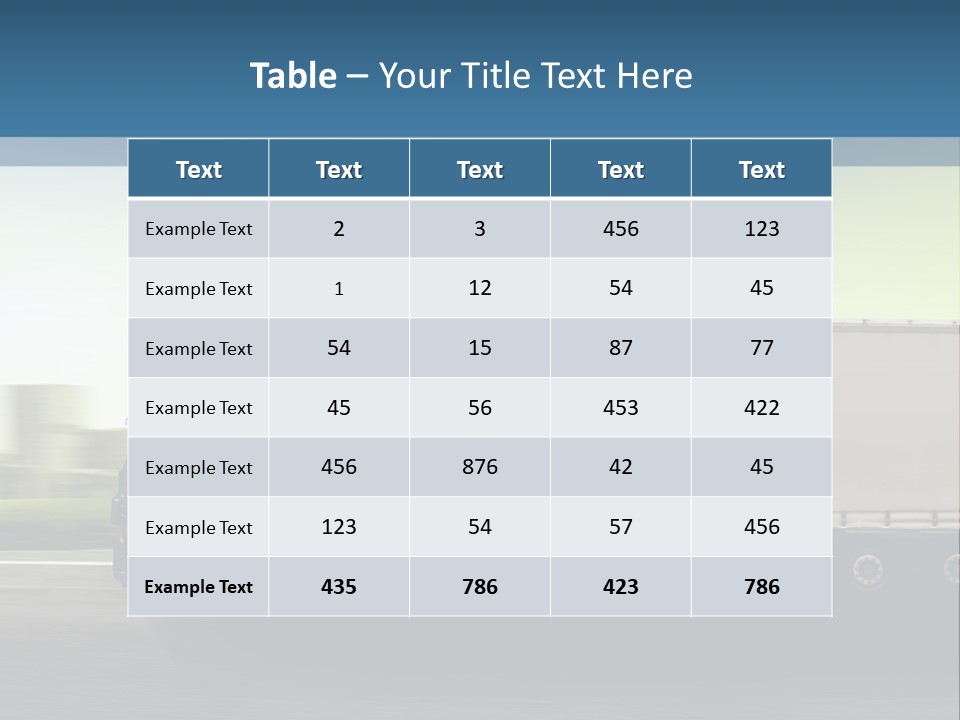 Seite Route Transport PowerPoint Template