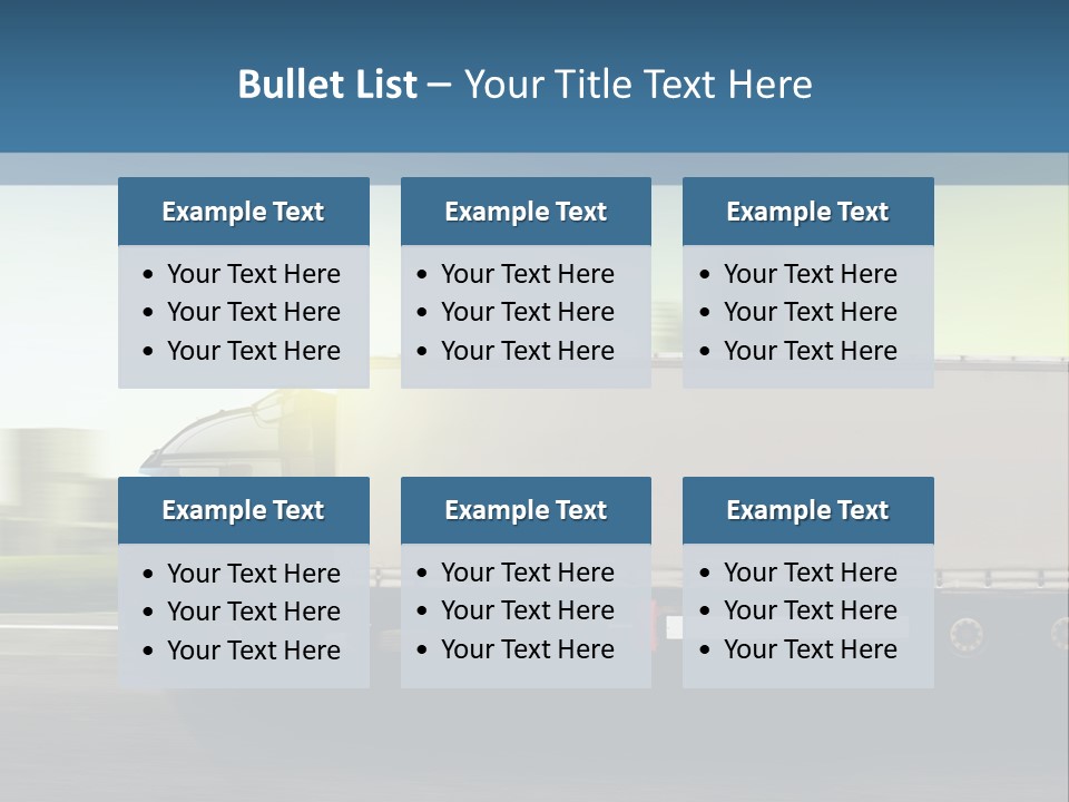 Seite Route Transport PowerPoint Template