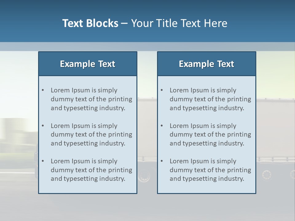 Seite Route Transport PowerPoint Template