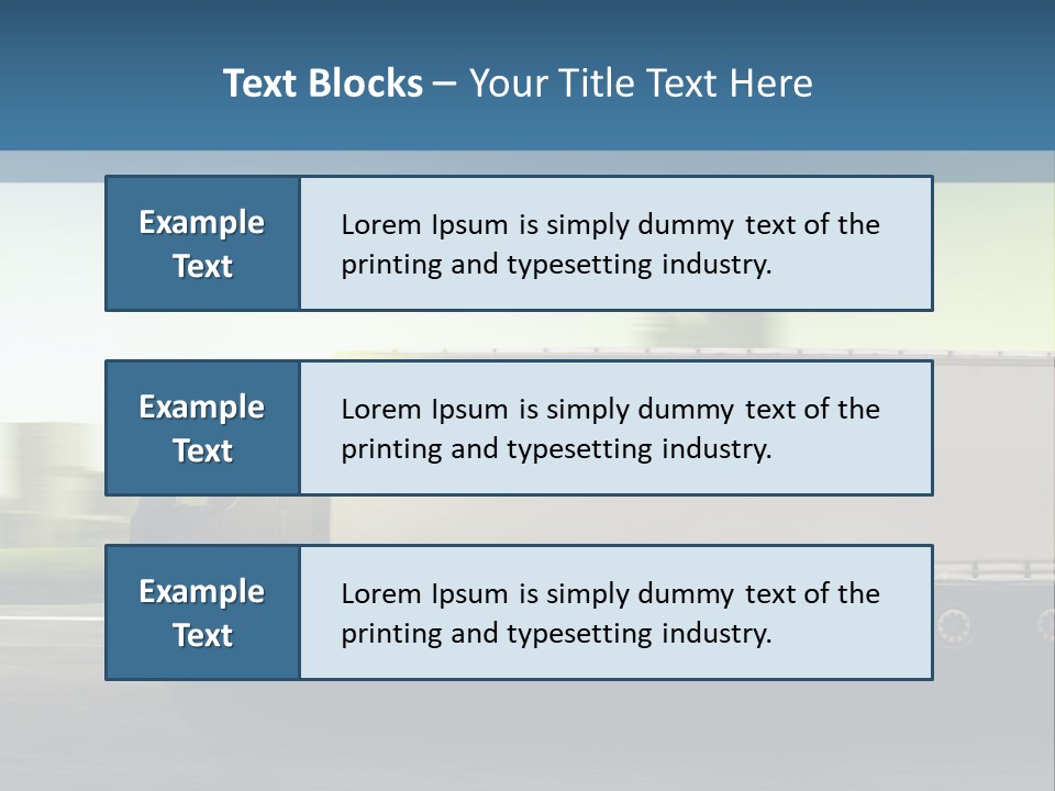 Seite Route Transport PowerPoint Template