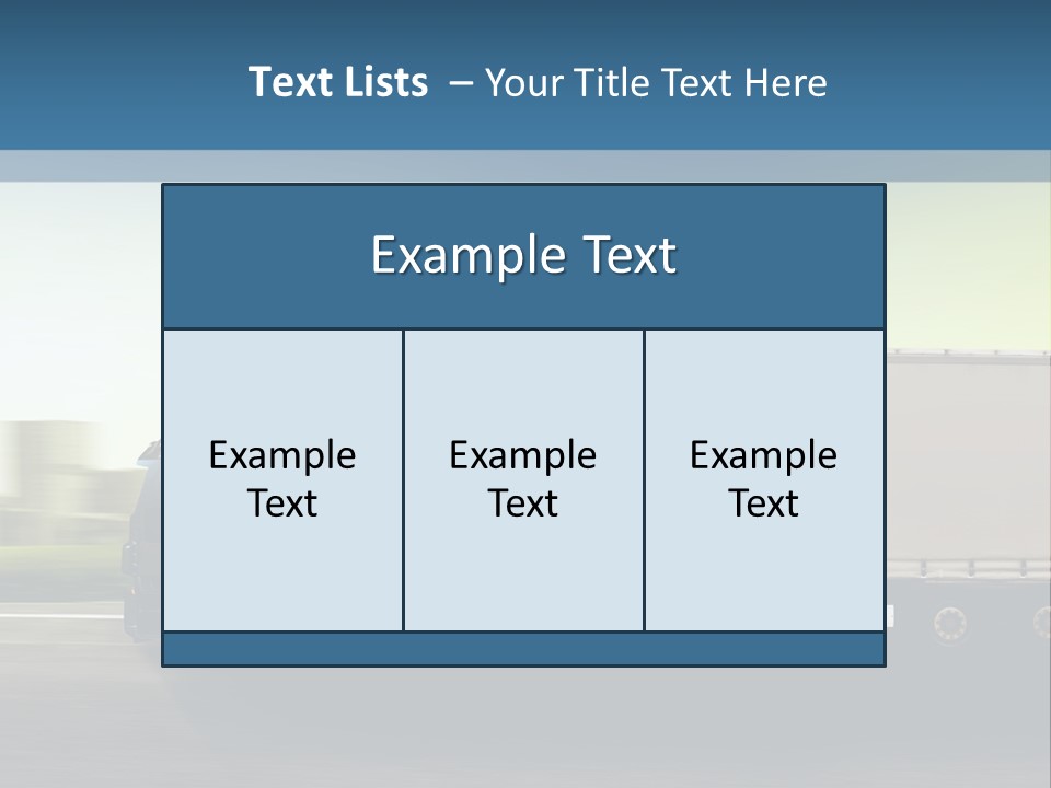 Seite Route Transport PowerPoint Template