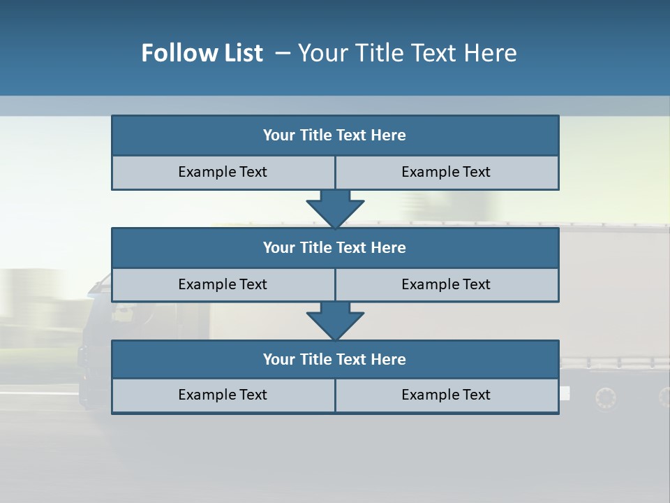 Seite Route Transport PowerPoint Template