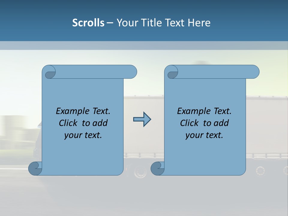 Seite Route Transport PowerPoint Template