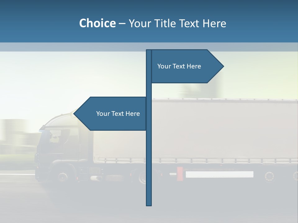 Seite Route Transport PowerPoint Template