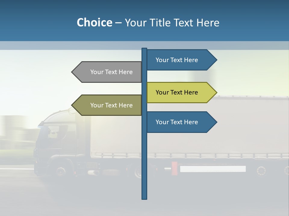 Seite Route Transport PowerPoint Template