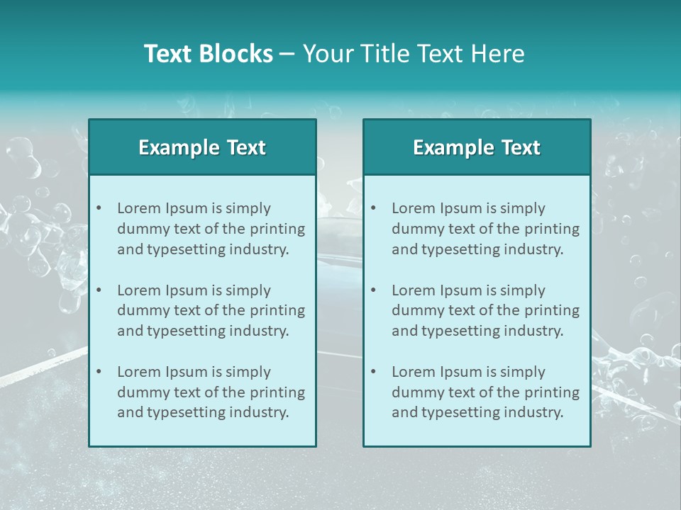 Waschanlage Veredelung Reinigen PowerPoint Template