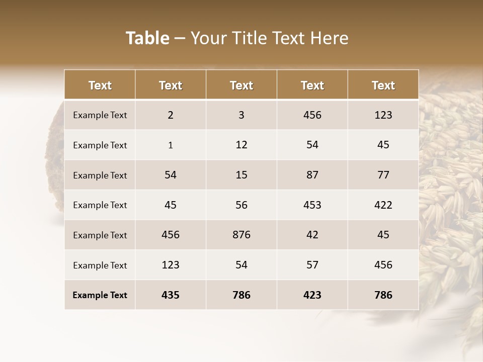Natura Pola Kromka Chleba PowerPoint Template