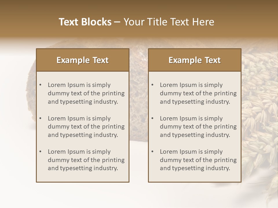 Natura Pola Kromka Chleba PowerPoint Template