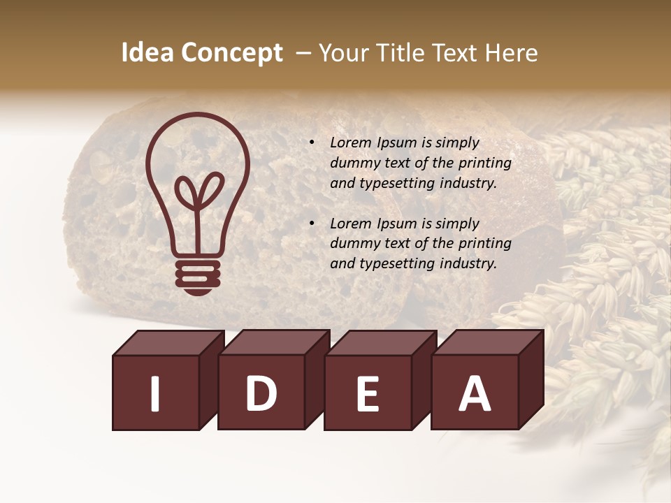 Natura Pola Kromka Chleba PowerPoint Template