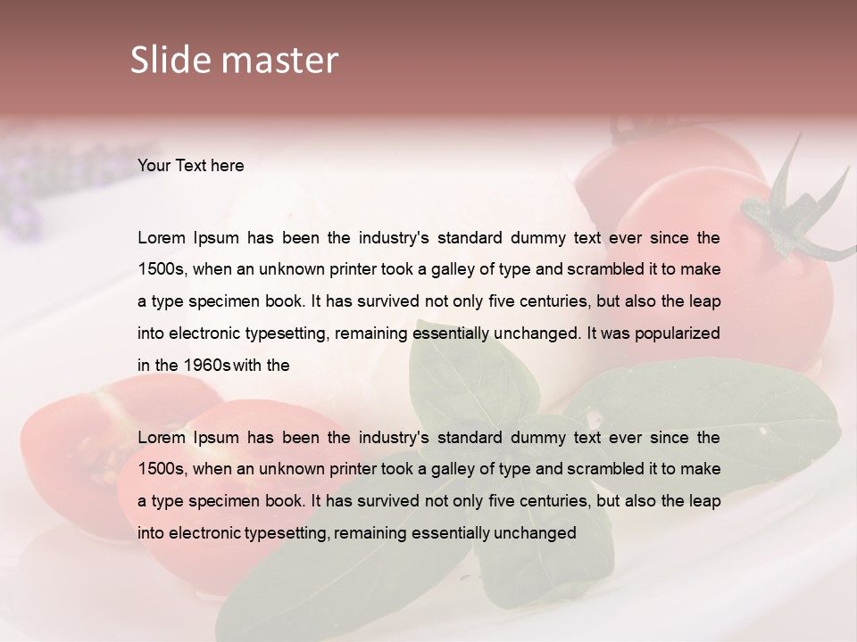 Cuisine Mozza Basilic PowerPoint Template