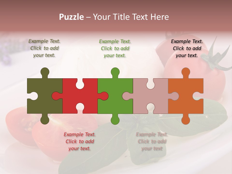 Cuisine Mozza Basilic PowerPoint Template