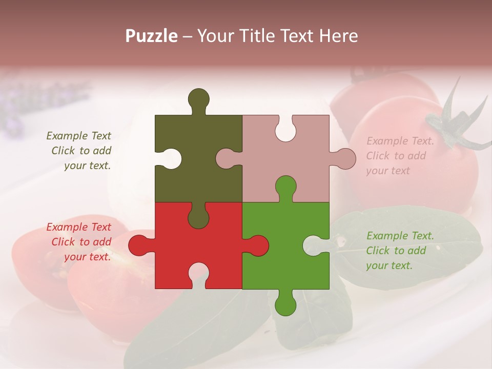 Cuisine Mozza Basilic PowerPoint Template