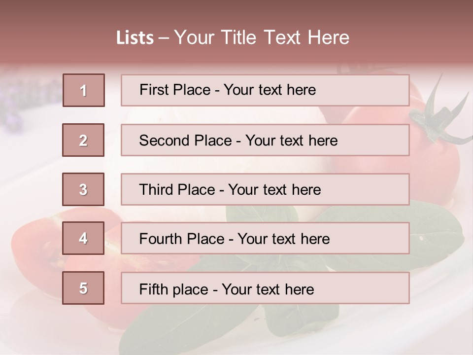 Cuisine Mozza Basilic PowerPoint Template