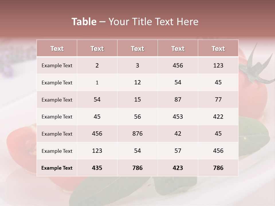 Cuisine Mozza Basilic PowerPoint Template