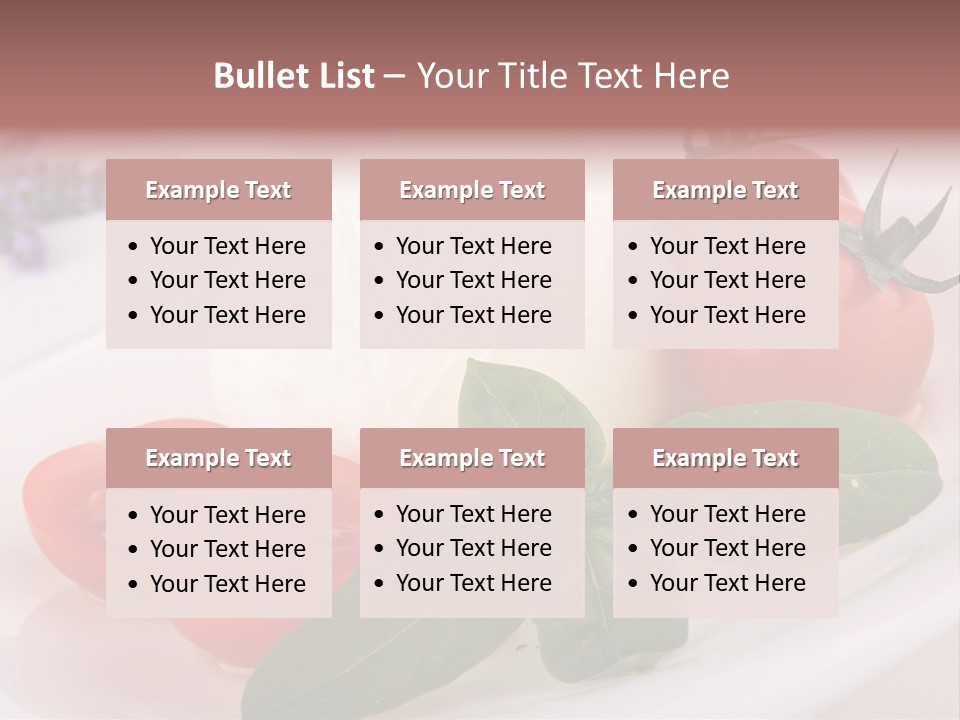 Cuisine Mozza Basilic PowerPoint Template