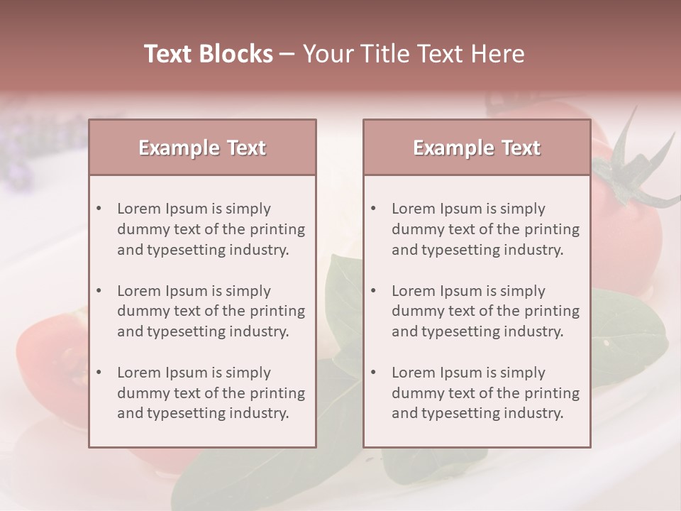 Cuisine Mozza Basilic PowerPoint Template