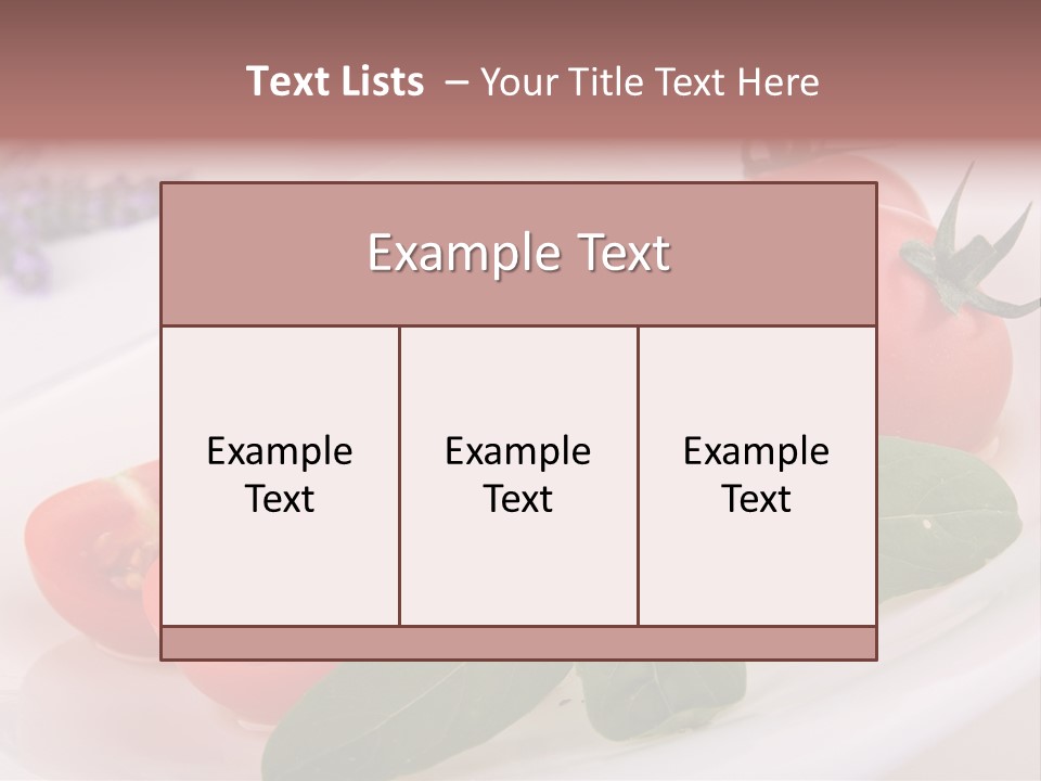 Cuisine Mozza Basilic PowerPoint Template