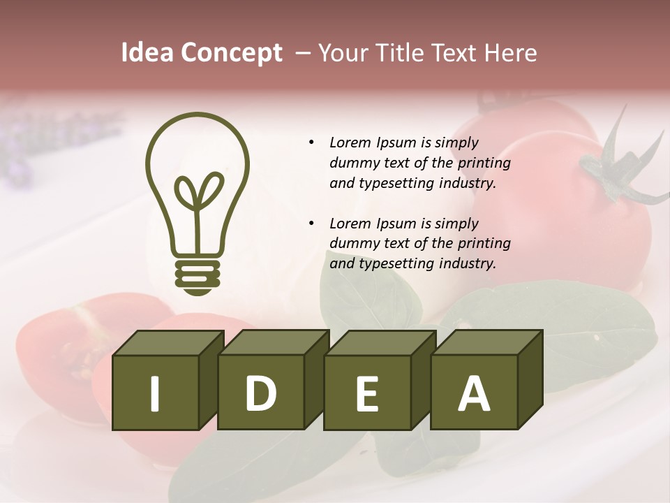 Cuisine Mozza Basilic PowerPoint Template