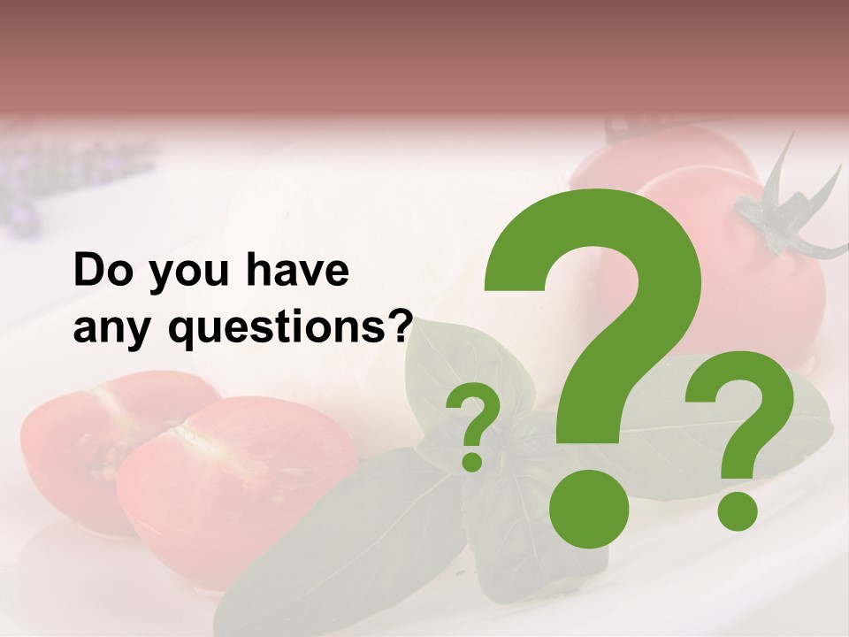 Cuisine Mozza Basilic PowerPoint Template