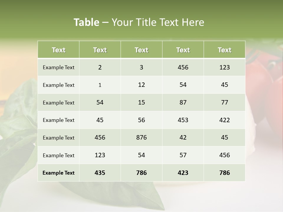 Caprese Buffalo Nutrition PowerPoint Template