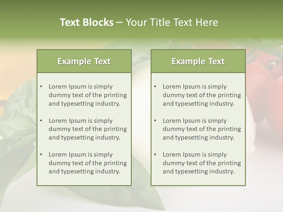 Caprese Buffalo Nutrition PowerPoint Template