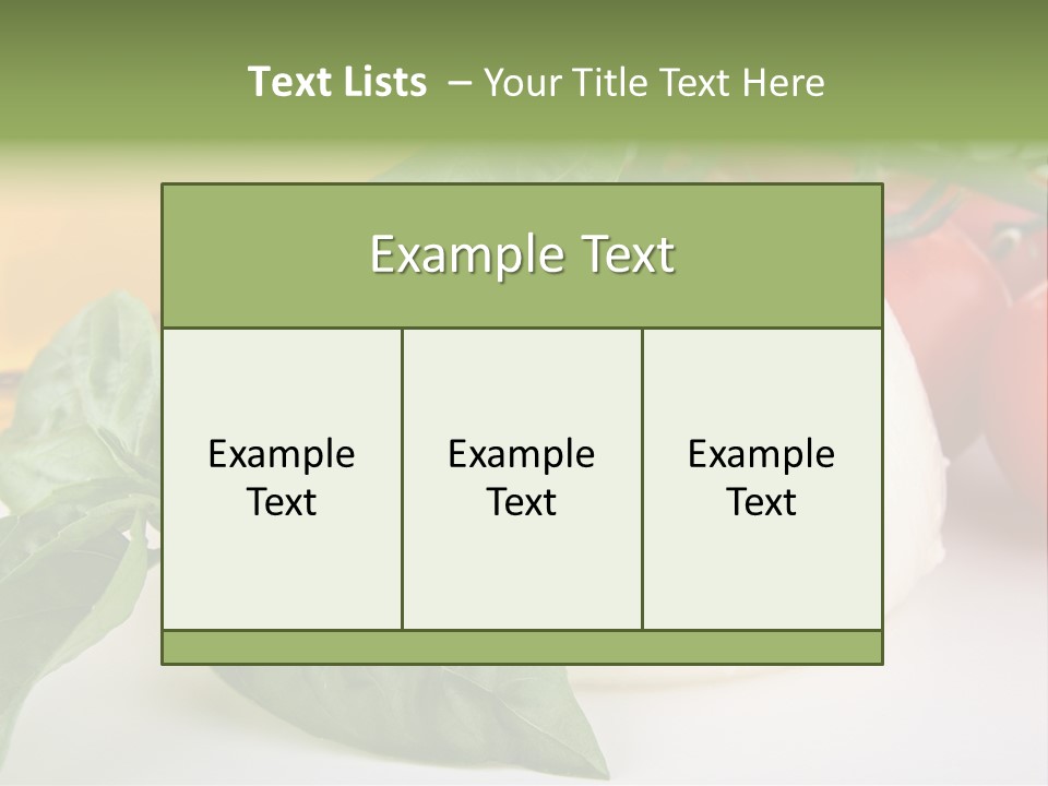 Caprese Buffalo Nutrition PowerPoint Template