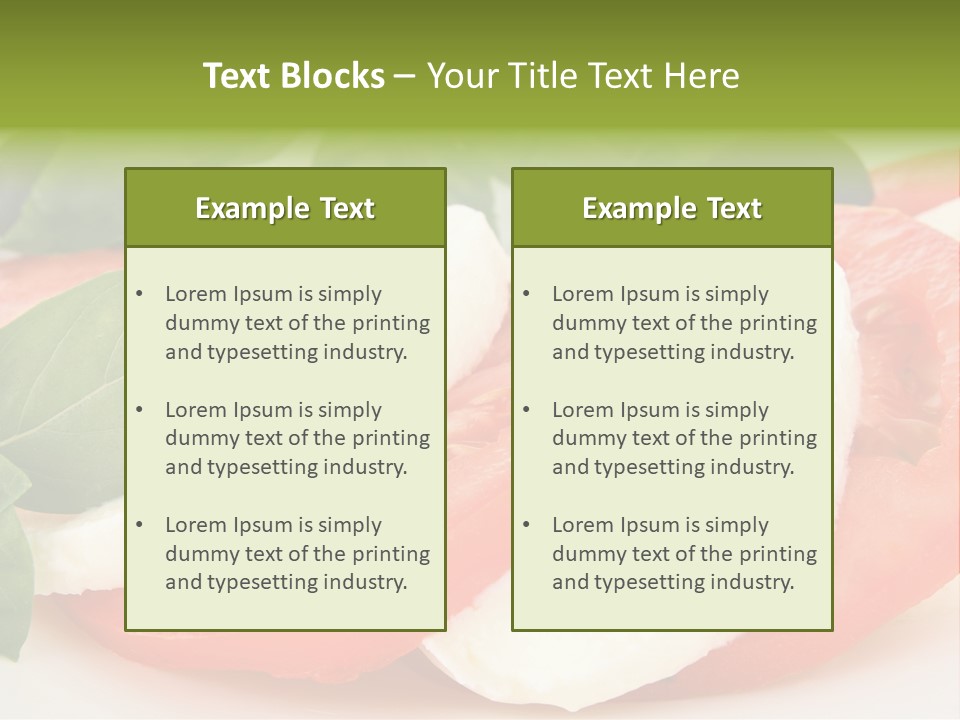 Basilic Olive Nutrition PowerPoint Template
