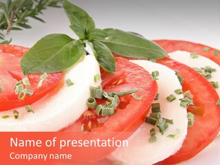 Assiette Cuisine Caprese PowerPoint Template