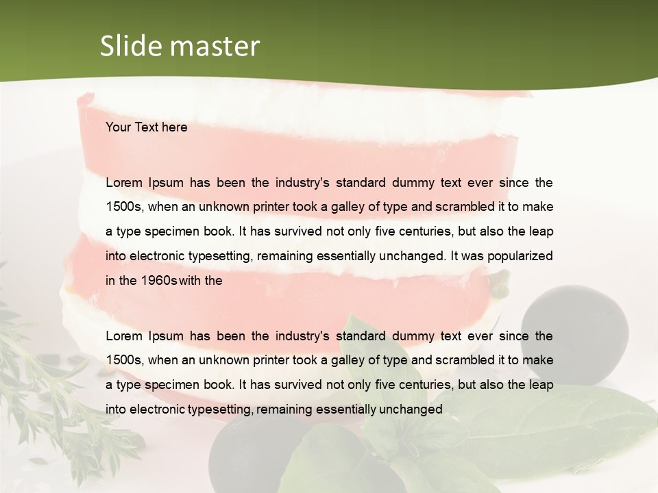 Feuillet Entr Mozzarella PowerPoint Template