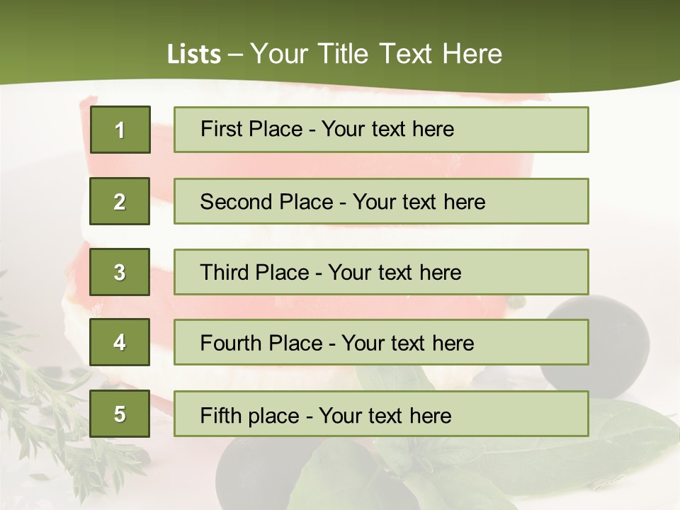 Feuillet Entr Mozzarella PowerPoint Template