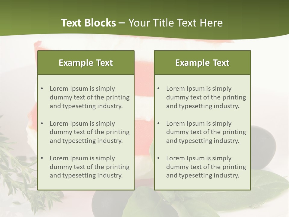 Feuillet Entr Mozzarella PowerPoint Template