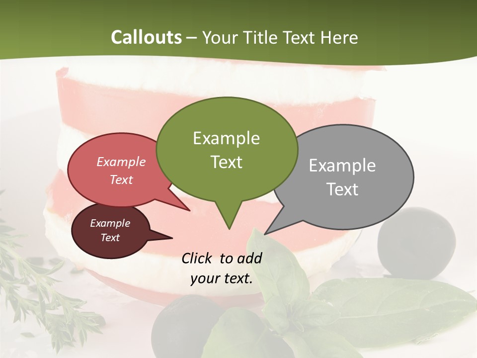 Feuillet Entr Mozzarella PowerPoint Template