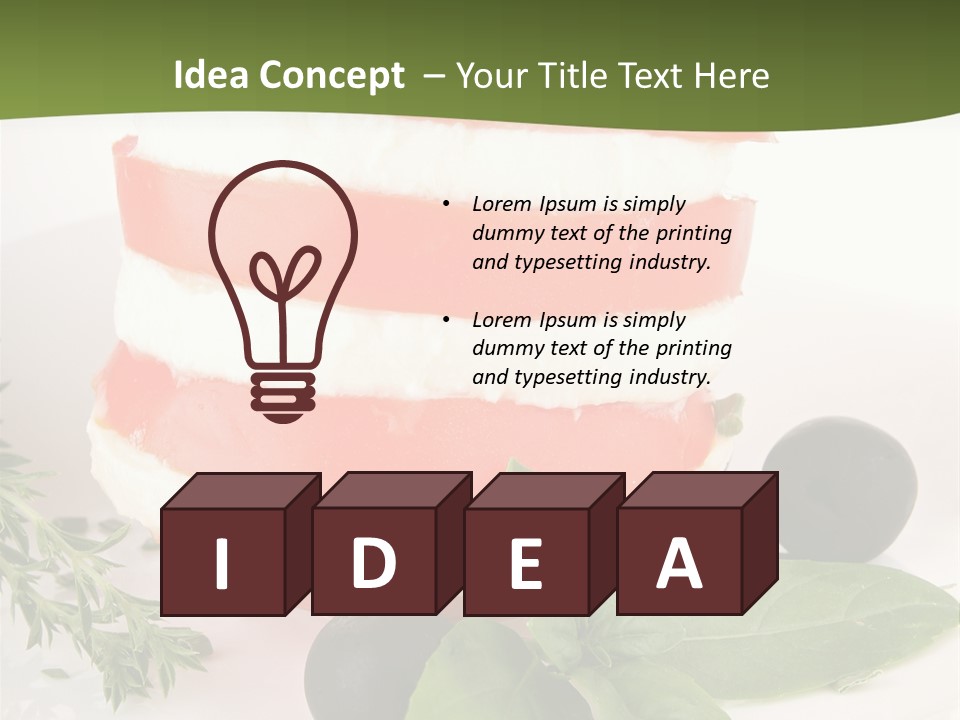 Feuillet Entr Mozzarella PowerPoint Template