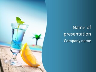 Drink Ocean Cocktail PowerPoint Template