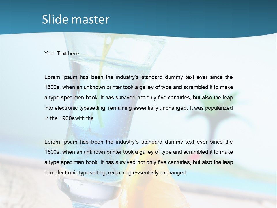 Drink Ocean Cocktail PowerPoint Template