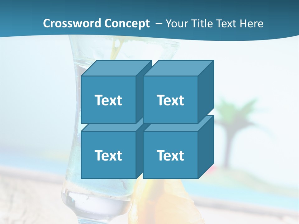 Drink Ocean Cocktail PowerPoint Template