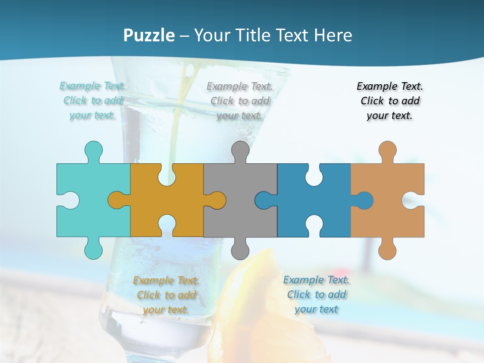 Drink Ocean Cocktail PowerPoint Template