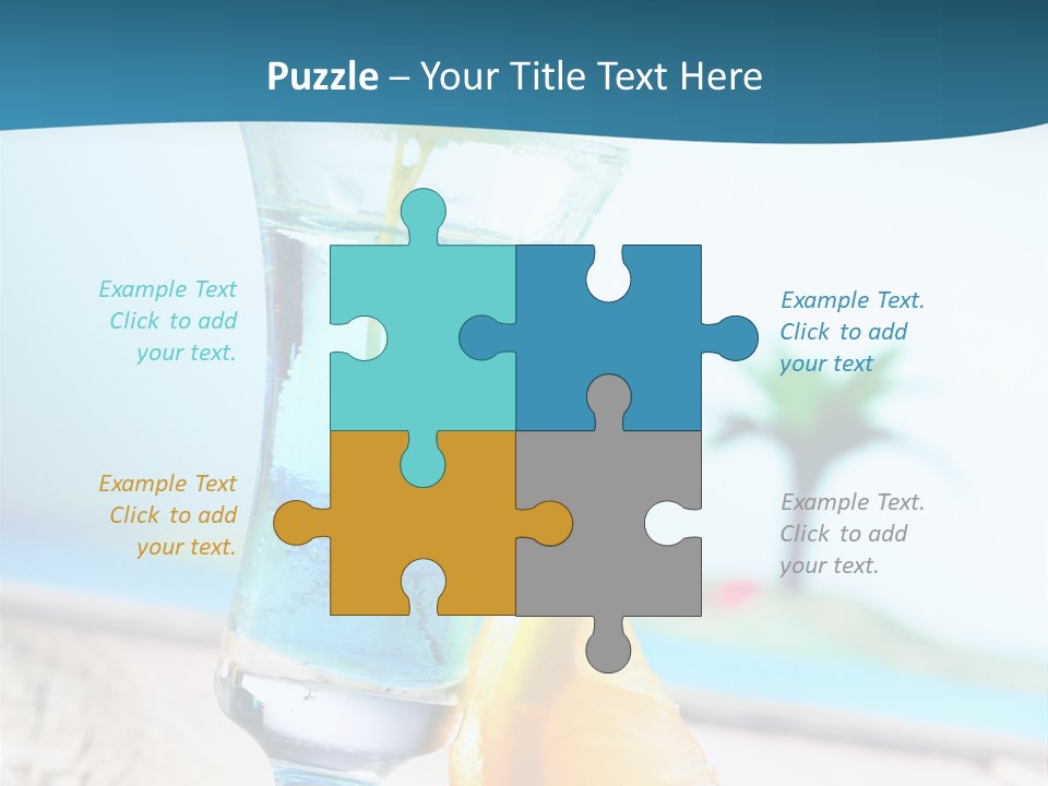 Drink Ocean Cocktail PowerPoint Template